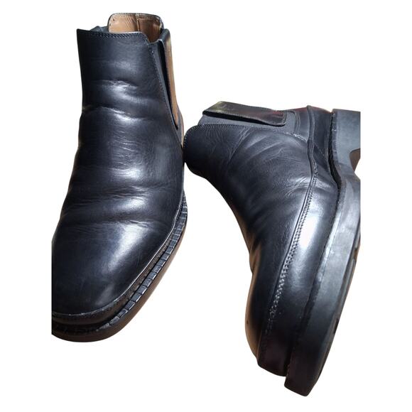 Michael Toschi CIS Mens size 10½ Black Leather Luxury Prep Casual Italy Boots - Picture 3 of 16